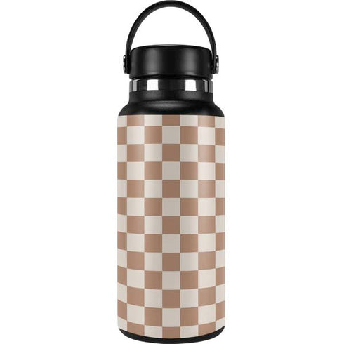 Neutral Checkered Hydro Flask 32oz Wide Mouth Skin