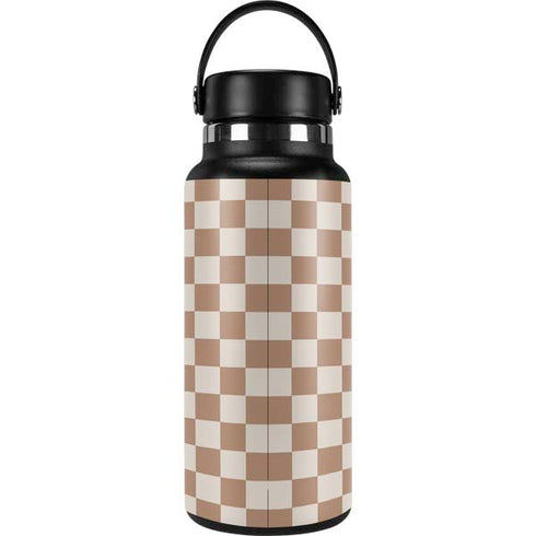 Neutral Checkered Hydro Flask 32oz Wide Mouth Skin