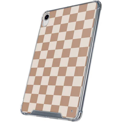 Neutral Checkered iPad 11th Gen (2025) Clear Case