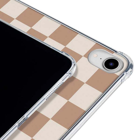 Neutral Checkered iPad 11th Gen (2025) Clear Case