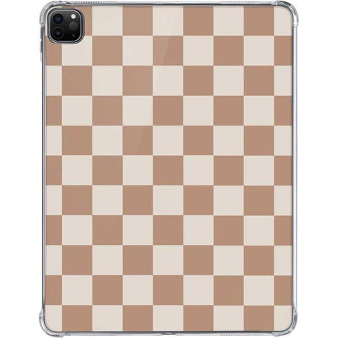 Neutral Checkered iPad Pro 11in (2024) Clear Case