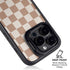 Neutral Checkered iPhone 14 Pro Kickstand Case