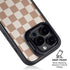 Neutral Checkered iPhone 14 Pro Max Kickstand Case
