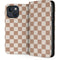 Neutral Checkered iPhone 15 Plus Folio Case