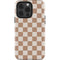 Neutral Checkered iPhone 15 Pro Impact Case