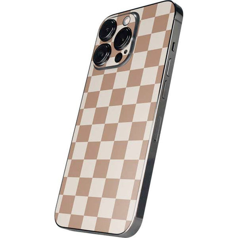 Neutral Checkered iPhone 15 Pro Max Skin