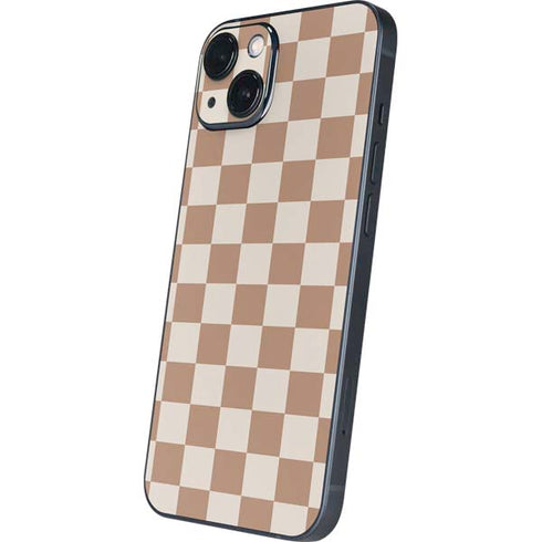 Neutral Checkered iPhone 15 Skin