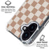 Neutral Checkered iPhone 16 Clear Case