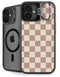 Neutral Checkered iPhone 16 Kickstand Case