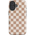 Neutral Checkered iPhone 16 Plus Impact Case