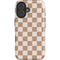 Neutral Checkered iPhone 16 Plus Magsafe Impact Case