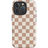 Neutral Checkered iPhone 16 Pro Impact Case