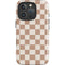 Neutral Checkered iPhone 16 Pro Max Impact Case