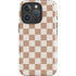 Neutral Checkered iPhone 16 Pro Max Impact Case