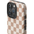 Neutral Checkered iPhone 16 Pro Max Impact Case