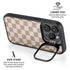 Neutral Checkered iPhone 16 Pro Max Kickstand Case