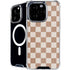 Neutral Checkered iPhone 16 Pro Max MagSafe Case