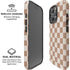 Neutral Checkered iPhone 16 Pro Max Magsafe Impact Case