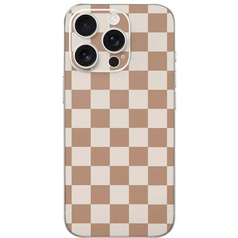 Neutral Checkered iPhone 16 Pro Skin