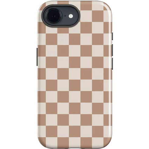 Neutral Checkered iPhone 16e Impact Case