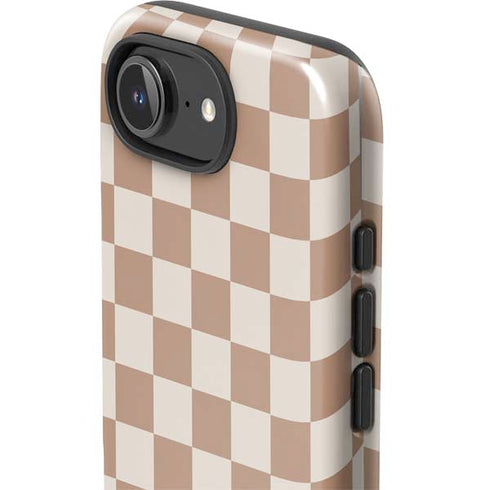 Neutral Checkered iPhone 16e Impact Case