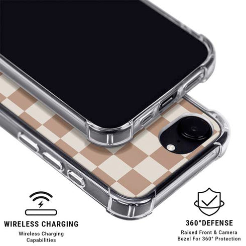 Neutral Checkered iPhone 16e MagSafe Case