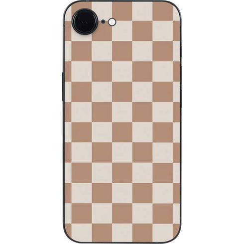Neutral Checkered iPhone 16e Skin