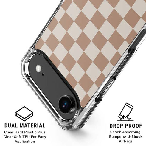 Neutral Checkered iPhone 17 Air MagSafe Case