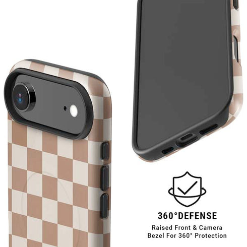 Neutral Checkered iPhone 17 Air Magsafe Impact Case