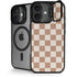 Neutral Checkered iPhone 17 Kickstand Case