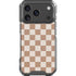 Neutral Checkered iPhone 17 Pro Clear Case