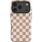 Neutral Checkered iPhone 17 Pro Impact Case