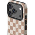 Neutral Checkered iPhone 17 Pro Impact Case
