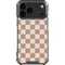 Neutral Checkered iPhone 17 Pro Max Clear Case