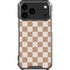 Neutral Checkered iPhone 17 Pro Max Clear Case