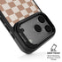 Neutral Checkered iPhone 17 Pro Max Kickstand Case