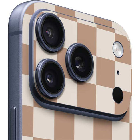 Neutral Checkered iPhone 17 Pro Skin