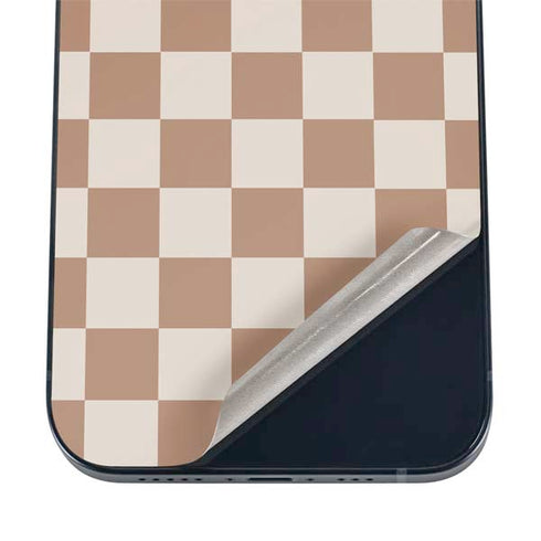 Neutral Checkered iPhone 17 Pro Skin