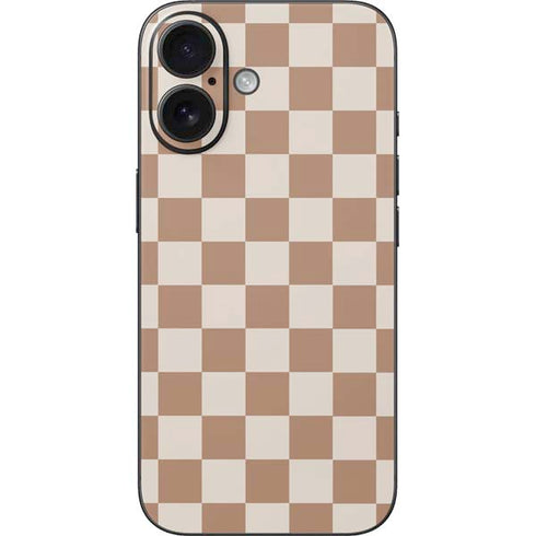 Neutral Checkered iPhone 17 Skin