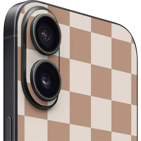 Neutral Checkered iPhone 17 Skin