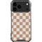 Neutral Checkered iPhone 18 Pro Max Clear Case
