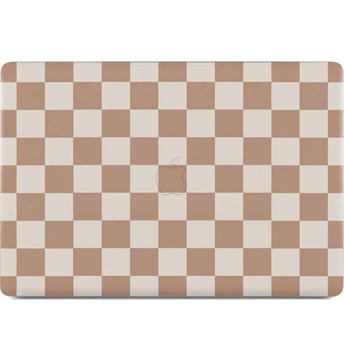 Neutral Checkered MacBook Skins