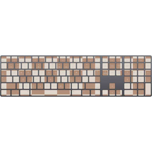 Neutral Checkered Magic Keyboard with Numeric Keypad Skin