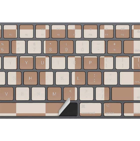 Neutral Checkered Magic Keyboard with Numeric Keypad Skin