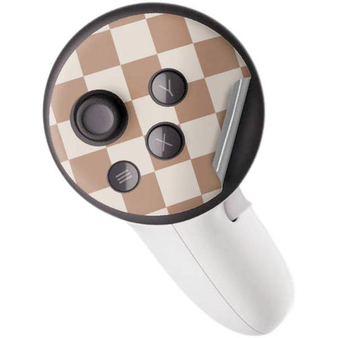 Neutral Checkered Meta Quest 3S Skin