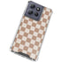 Neutral Checkered Moto G 5G (2025) Clear Case