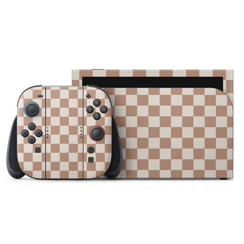 Neutral Checkered Nintendo Skins