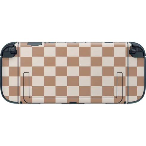 Neutral Checkered Nintendo Switch 2 (2025) with Joy-Con Skin