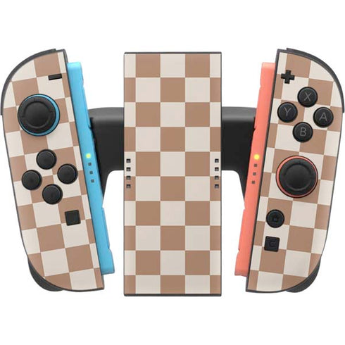 Neutral Checkered Nintendo Switch 2 (2025) Joy-Con Controller Skin