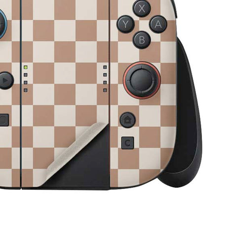 Neutral Checkered Nintendo Switch 2 (2025) Joy-Con Controller Skin